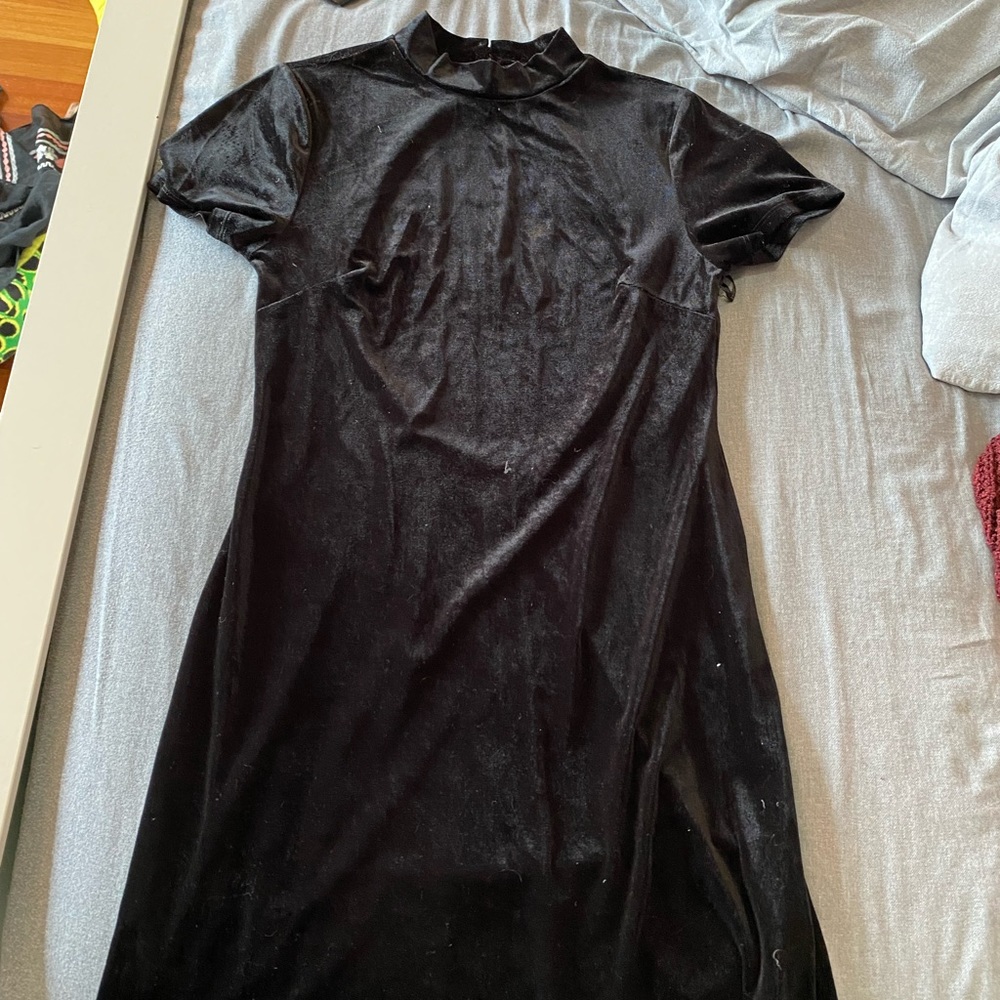 Velvet Black minidress with open back